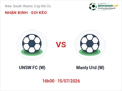 Soi kèo, dự đoán UNSW FC (W) vs Manly Utd (W) 16h00 ngày 15/07: Ba điểm ở lại?