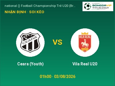 Nhận định kèo Ceara (Youth) vs Vila Real U20 01h00 ngày 03/08 – Ba điểm ở lại?
