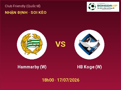 Soi kèo, dự đoán Hammarby (W) vs HB Koge (W) 18h00 ngày 17/07: Khó cho đội khách