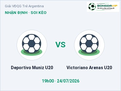 Nhận định kèo Deportivo Muniz U20 vs Victoriano Arenas U20 19h00 ngày 24/07 – Khó cho đội khách