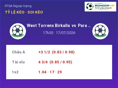 Nhận định West Torrens Birkalla vs Para Hills Knlghts SC, 17h30 ngày 17/07: Soi kèo FFSA Ngoại hạng