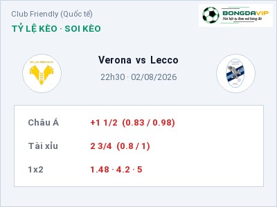 Nhận định kèo Verona vs Lecco 22h30 ngày 02/08 – Chủ nhà sáng cửa