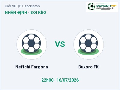 Soi kèo Neftchi Fargona vs Buxoro FK 22h00 ngày 16/07: Cửa trên gọi tên chủ nhà