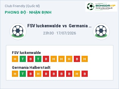 Soi kèo FSV luckenwalde vs Germania Halberstadt 23h30 ngày 17/07: Cửa trên gọi tên chủ nhà