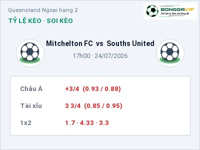 Soi kèo, dự đoán Mitchelton FC vs Souths United 17h00 ngày 24/07: Chủ nhà sáng cửa