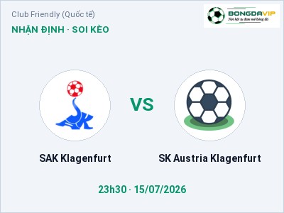 Nhận định kèo SAK Klagenfurt vs SK Austria Klagenfurt 23h30 ngày 15/07 – Ba điểm ở lại?