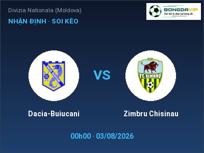 Nhận định bóng đá Dacia-Buiucani vs Zimbru Chisinau (00h00, 03/08): Khách lấn chủ