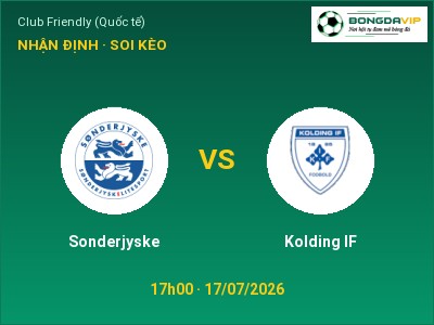 Soi kèo Sonderjyske vs Kolding IF 17h00 ngày 17/07: Cơ hội cho đội khách