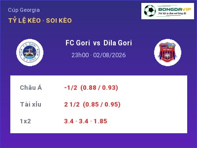Nhận định FC Gori vs Dila Gori, 23h00 ngày 02/08: Soi kèo Cúp Georgia