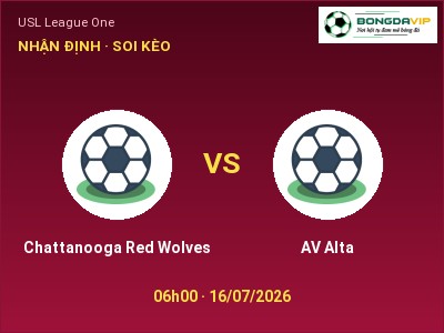 Soi kèo, dự đoán Chattanooga Red Wolves vs AV Alta 06h00 ngày 16/07: Chủ nhà sáng cửa