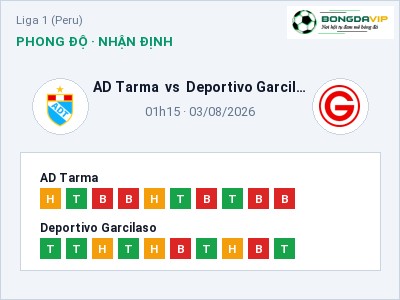 Dự đoán AD Tarma vs Deportivo Garcilaso, 01h15 ngày 03/08: Tỷ lệ kèo Liga 1 (Peru)
