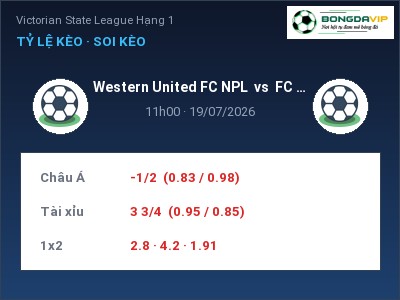 Nhận định kèo Western United FC NPL vs FC Bulleen Lions 11h00 ngày 19/07 – Khách lấn chủ