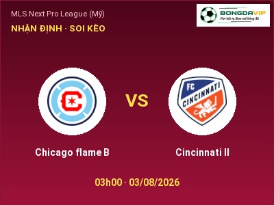 Nhận định bóng đá Chicago flame B vs Cincinnati II (03h00, 03/08): Ba điểm ở lại?