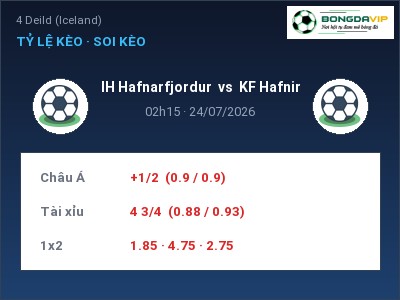 Nhận định bóng đá IH Hafnarfjordur vs KF Hafnir (02h15, 24/07): Cửa trên gọi tên chủ nhà