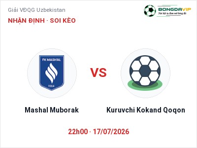 Nhận định bóng đá Mashal Muborak vs Kuruvchi Kokand Qoqon (22h00, 17/07): Chủ nhà gặp khó