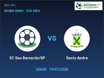 Soi kèo, dự đoán EC Sao Bernardo/SP vs Santo Andre 20h00 ngày 19/07: Cửa trên gọi tên chủ nhà